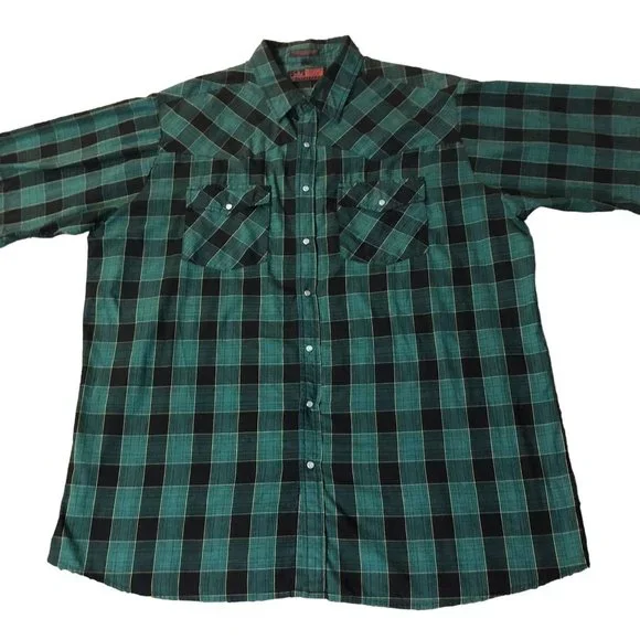 Canyon Ridge Outfitters Shirt Mens 3XT Tall Plain Pearl Snap - Picture 5 of 16